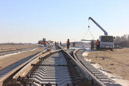 Строительство железнодорожной инфраструктуры.
